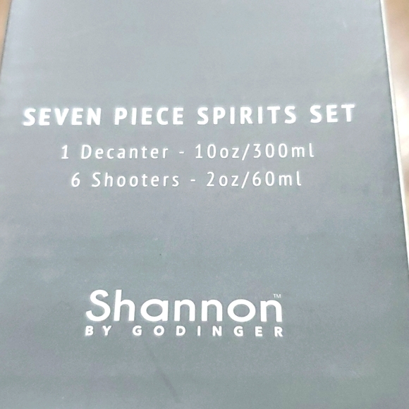 Shannon by Godinger Dublin Collection 7-Piece Crystal Spirits Set - Picture 5 of 6